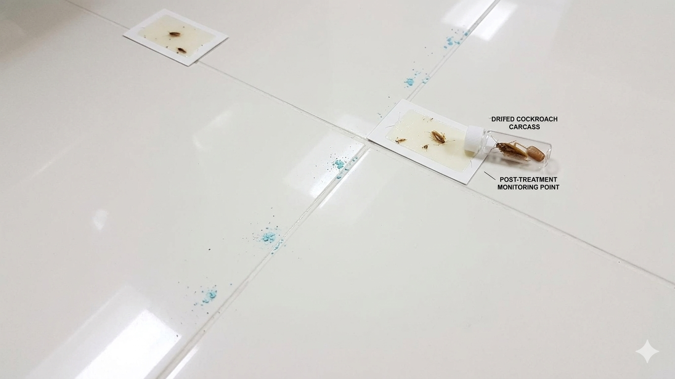 Kitchen protected after cockroach treatment